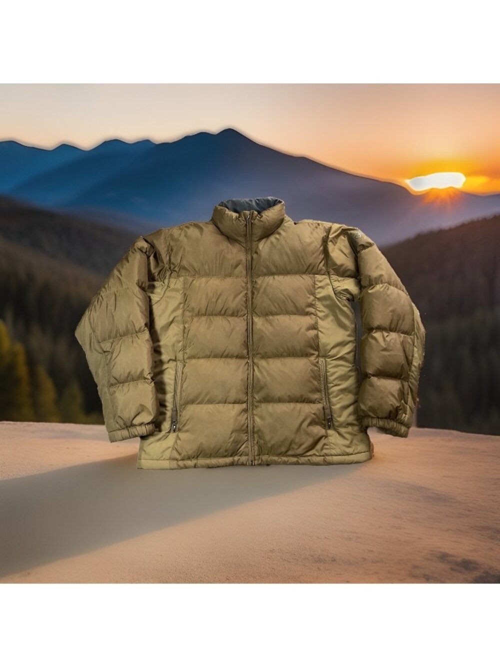 Burton AK Goose Down Pufer Jacket Vintage Snowboarding Gorpcore Mens XL Brown